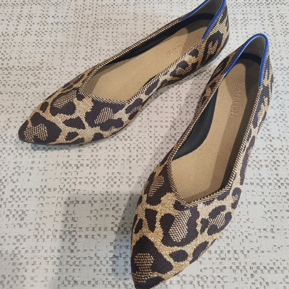 Rothy's Point II - Metallic Cat Size 9.5
